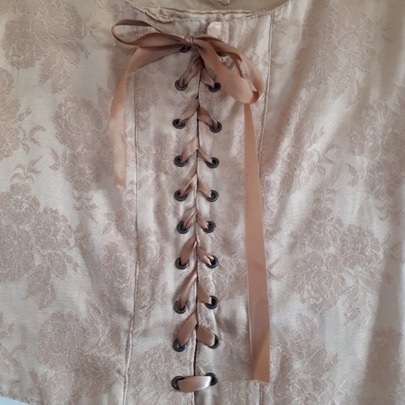 Bokaos Top - Lace Up - Mocha - Size Medium - Picture 2 of 4